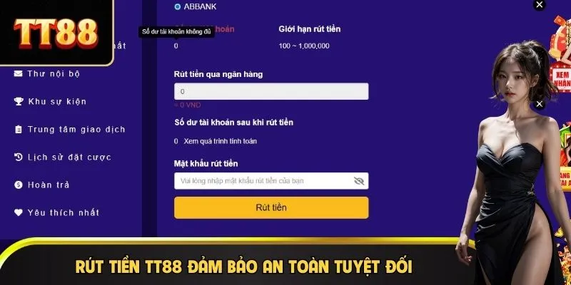 Rút tiền TT88 đảm bảo an toàn tuyệt đối